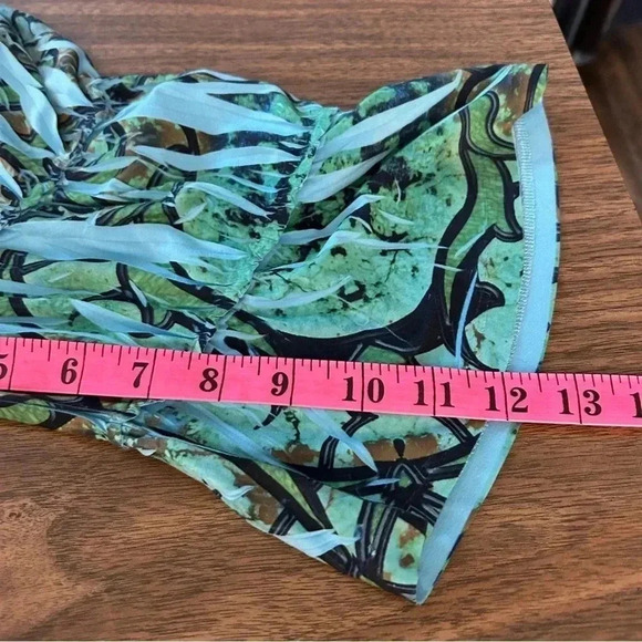 One World Jungle Ruffled Bell Sleeve Top  M - Picture 11 of 12